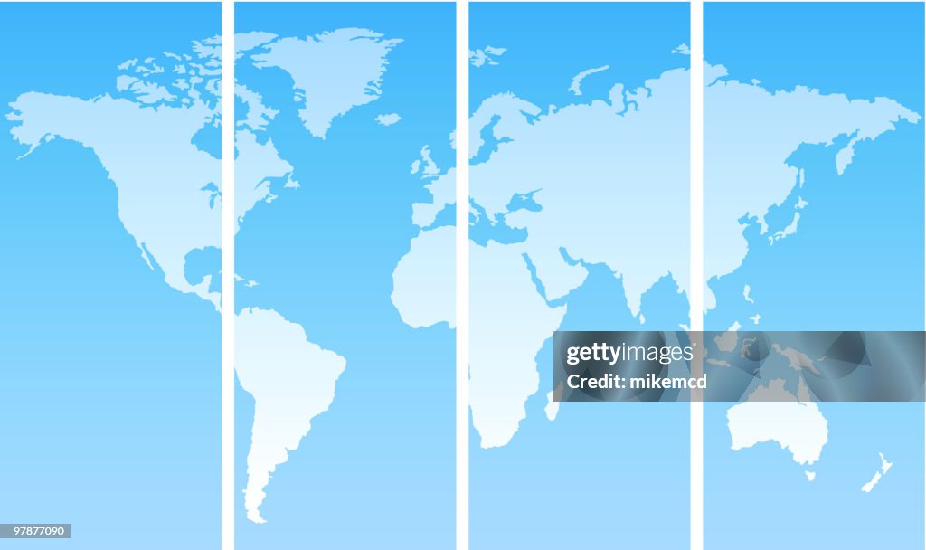 Segmented World Map High-Res Vector Graphic - Getty Images