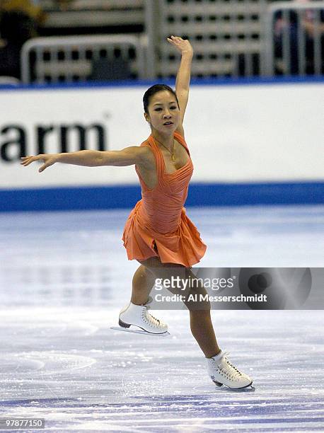 Winner Michelle Kwan performs January 10, 2004 in the Women's Championship at the 2004 State Farm U. S. Figure Skating Championships at Philips...