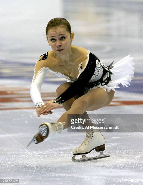 Sasha Cohen finishes second January 10, 2004 in the Women's Championship at the 2004 State Farm U. S. Figure Skating Championships at Philips Arena,...