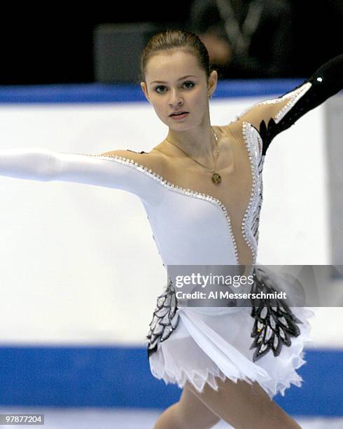 Sasha Cohen finishes second January 10, 2004 in the Women's Championship at the 2004 State Farm U. S. Figure Skating Championships at Philips Arena,...