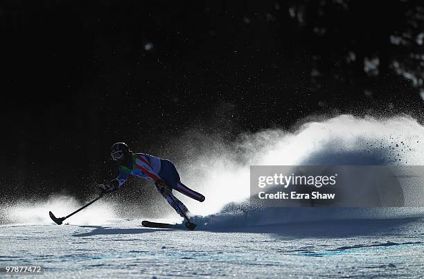 John Whitney of USA competes in the Men's Standing Super-G during Day 8 of the 2010 Vancouver Winter Paralympics at Whistler Creekside on March 19,...