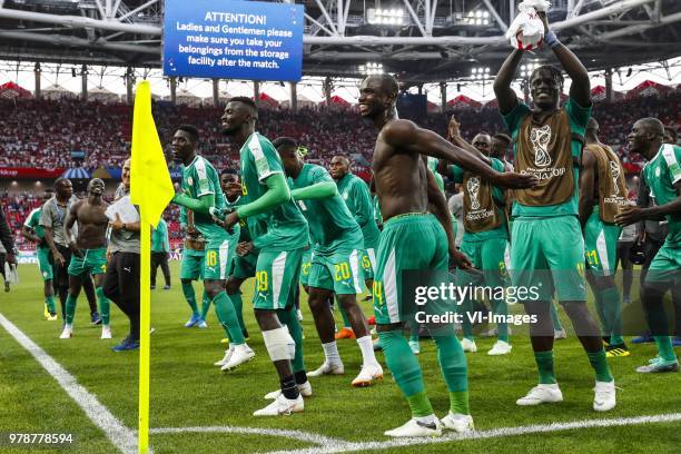 Sadio Mane of Senegal, Ismaila Sarr of Senegal, Cheikhou Kouyate of Senegal, Kalidou Koulibaly of Senegal, MBaye Niang of Senegal during the 2018...