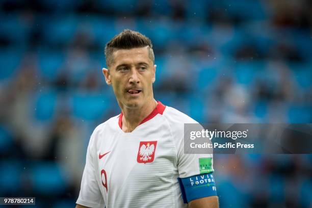 Robert Lewandowski during the match between Poland and Senegal, valid for the first round of Group H of the 2018 World Cup, held at the Spartak...