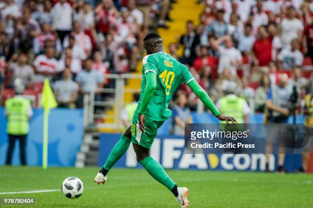 Baye Niang extends Senegal's lead during the match between Poland and Senegal, valid for the first round of Group H of the 2018 World Cup, held at...