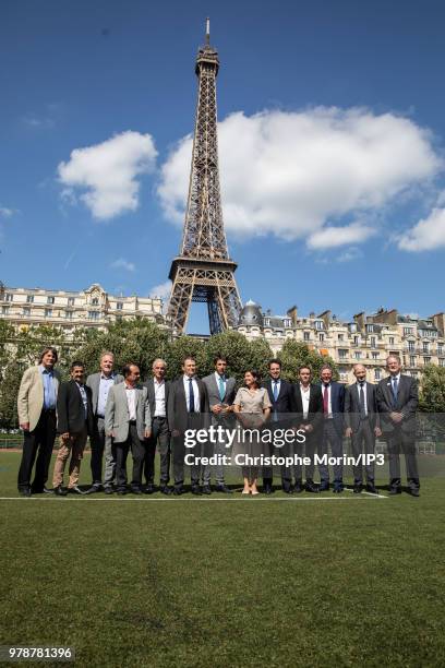 Tony Estanguet, Paris Mayor Anne Hidalgo, Honorary President of the Organizing Committee for the 2024 Olympic and Paralympic Summer Games, Bernard...