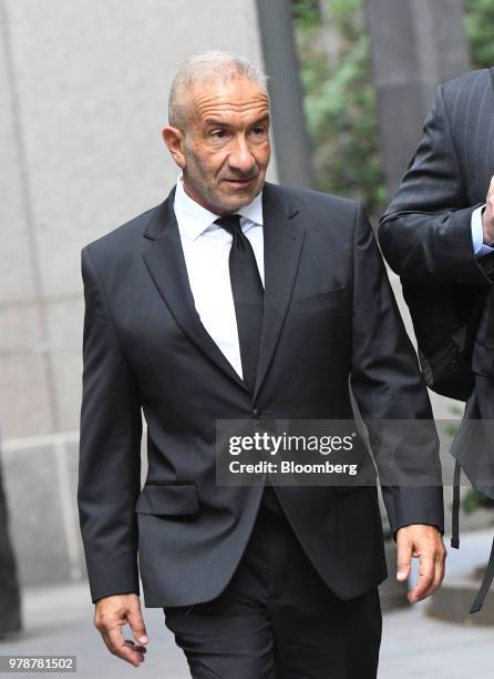 Alain Kaloyeros, former president of the State University of New York's Polytechnic Institute, arrives at federal court in New York, U.S., on...