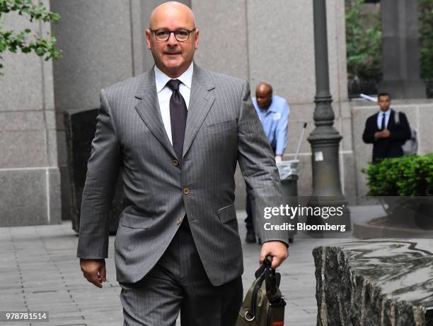 Louis Ciminelli, chairman and chief executive officer of LPCiminelli Inc., arrives at federal court in New York, U.S., on Tuesday, June 19, 2018....