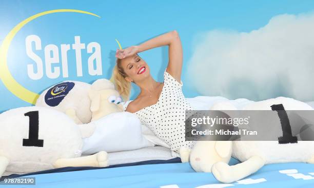 Anna Camp joins Serta Mattress to announce nationwide Instagram sweepstakes held at Hollywood & Highland courtyard on June 19, 2018 in Hollywood,...
