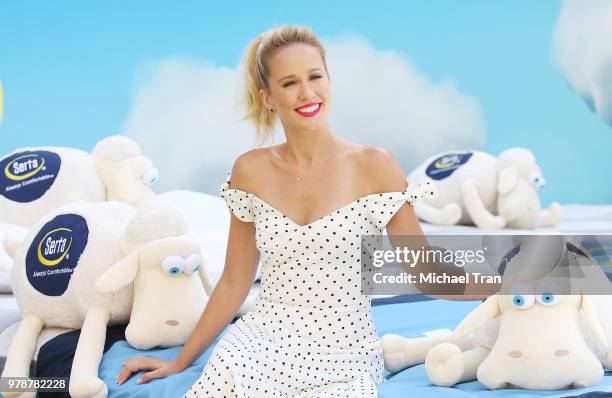 Anna Camp joins Serta Mattress to announce nationwide Instagram sweepstakes held at Hollywood & Highland courtyard on June 19, 2018 in Hollywood,...