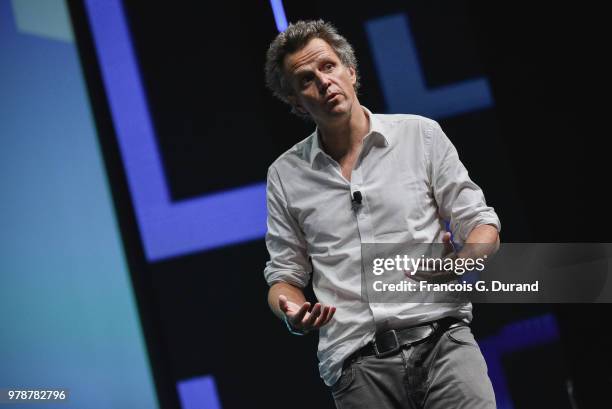 Publicis Groupe Arthur Sadoun speaks during the 'Marcel. One Year Later: AI, Creativity and the Future of Our Industry' session at the Cannes Lions...