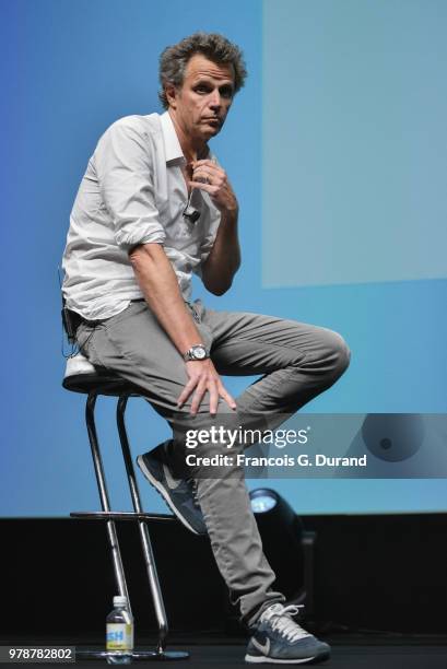 Publicis Groupe Arthur Sadoun speaks during the 'Marcel. One Year Later: AI, Creativity and the Future of Our Industry' session at the Cannes Lions...