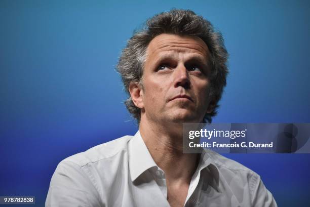 Publicis Groupe Arthur Sadoun speaks during the 'Marcel. One Year Later: AI, Creativity and the Future of Our Industry' session at the Cannes Lions...