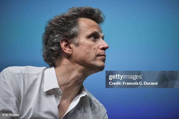 Publicis Groupe Arthur Sadoun speaks during the 'Marcel. One Year Later: AI, Creativity and the Future of Our Industry' session at the Cannes Lions...