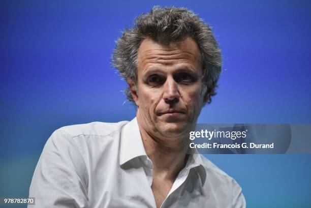 Publicis Groupe Arthur Sadoun speaks during the 'Marcel. One Year Later: AI, Creativity and the Future of Our Industry' session at the Cannes Lions...