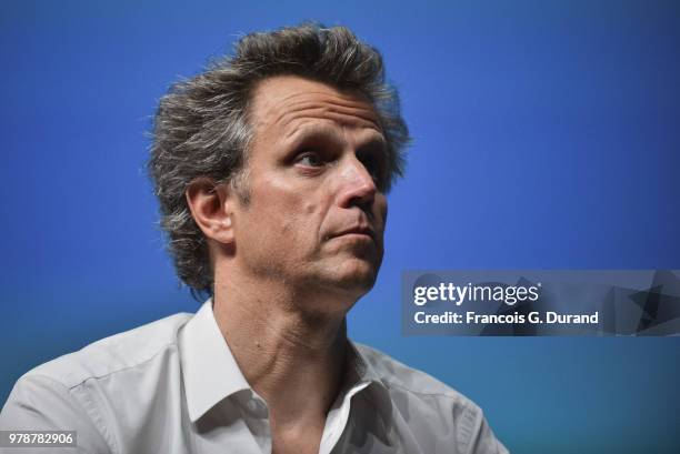 Publicis Groupe Arthur Sadoun speaks during the 'Marcel. One Year Later: AI, Creativity and the Future of Our Industry' session at the Cannes Lions...