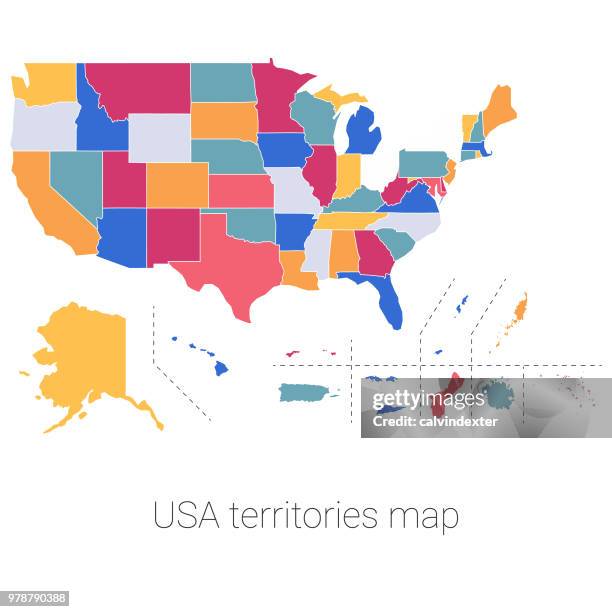2 777 States And Union Territories Stock Photos High Res Pictures And Usa Territories Map 