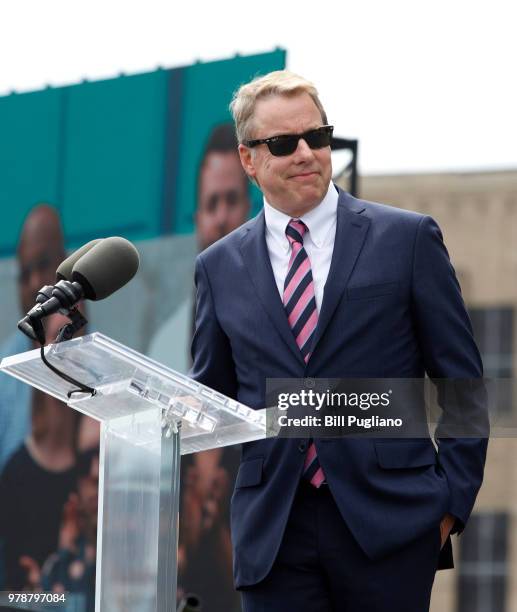 Bill Ford, Ford Motor Company Executive Chairman, speaks at a press conference to discuss the company's plans to renovate the historic, 105-year old...