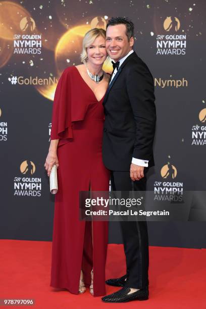 Katherine Kelly Lang and Dominique Zoida attend the closing ceremony and Golden Nymph awards of the 58th Monte Carlo TV Festival on June 19, 2018 in...