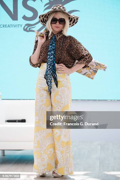 Paloma Faith attends the ÔMusic & Motherhood with Jessie Ware & Paloma FaithÕ session at the Cannes Lions Festival 2018 on June 19, 2018 in Cannes,...