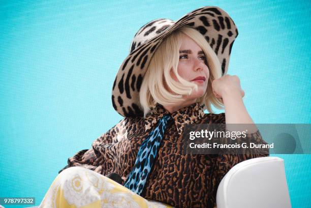 Paloma Faith attends the ÔMusic & Motherhood with Jessie Ware & Paloma FaithÕ session at the Cannes Lions Festival 2018 on June 19, 2018 in Cannes,...