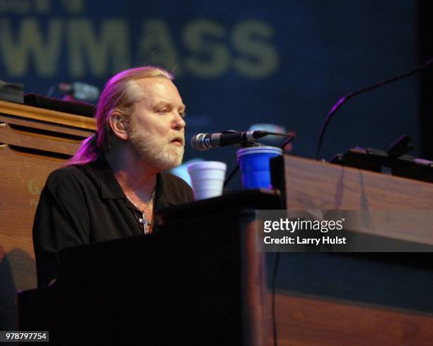 Greg Allman is performing here, with his band "The Allman Brothers band" during Aspen Jazz fest in Snowmass, Colorado on September 2, 2007.