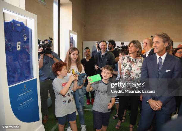 Head coach of Italy Roberto Mancini during the FIGC 120 Years Exhibition on June 19, 2018 in Matera, Italy.