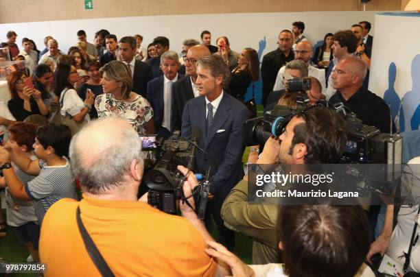 Head coach of Italy Roberto Mancini during the FIGC 120 Years Exhibition on June 19, 2018 in Matera, Italy.