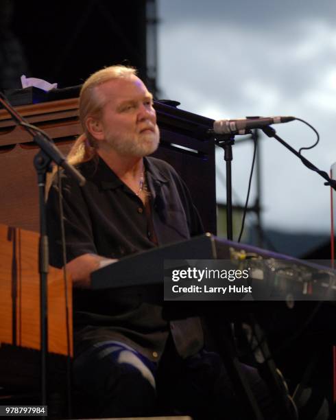 Greg Allman is performing here, with his band "The Allman Brothers band" at the Fillmore Auditorium in Denver, Colorado on September 9, 2002.