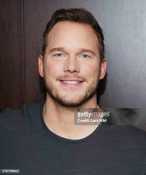 Actor Chris Pratt attends a private screening of Jurassic World: Fallen Kingdom for young fans from Ronald McDonald House New York at the Bryant Park...