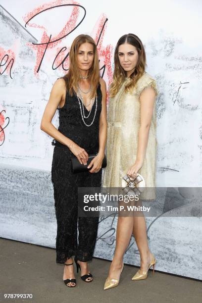 Yasmin Le Bon and Amber Le Bon attend the Serpentine Summer Party 2018 at The Serpentine Gallery on June 19, 2018 in London, England.