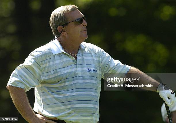 Fuzzy Zoeller competes in the second round at Bellerive Country Club, site of the 25th U. S. Senior Open, St. Louis, Missouri.