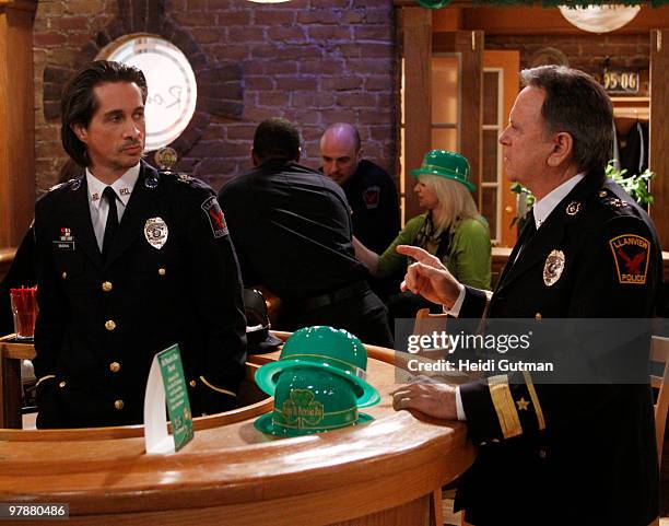 Michael Easton and Robert S. Woods in a scene that airs the week of March 15, 2010 on Disney General Entertainment Content via Getty Images Daytime's...