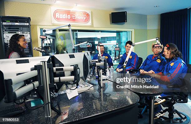 New Orleans' alternative rock band for preschoolers, the Imagination Movers, performed during their guest appearance in Radio Disney studio today and...