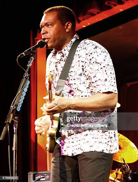 Musician Robert Cray performs at B.B. Kings on March 19, 2010 in New York City.