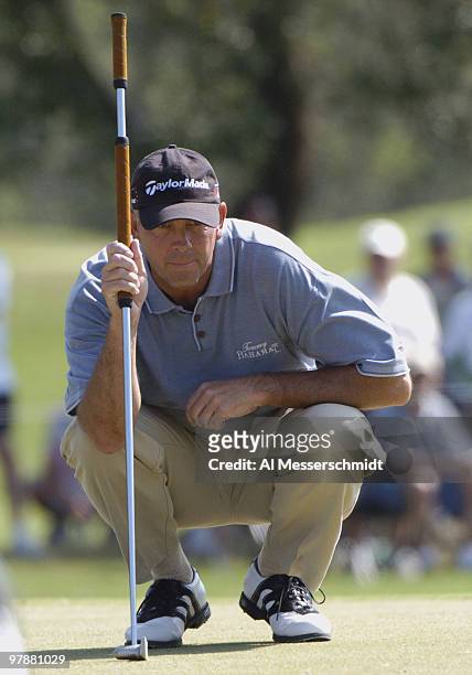 Tom Lehman plays the Magnolia course at Walt Disney World Resort during final-round competition at the Funai Classic, October 24, 2004.