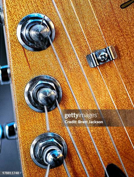 tuners and headstock macro - tuning peg stock pictures, royalty-free photos & images