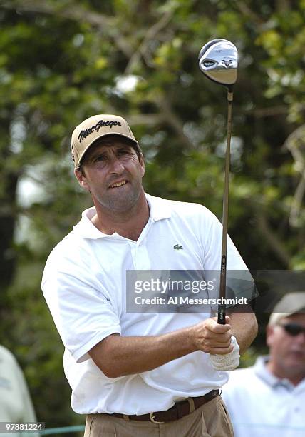 Jose Maria Olazabal competes in third-round competition at the Funai Classic, October 23, 2004.