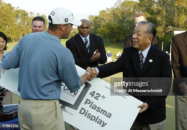 Tour rookie Ryan Palmer shoot s 22 under par and wins the Funai Classic at Walt Disney World Resort October 24, 2004.