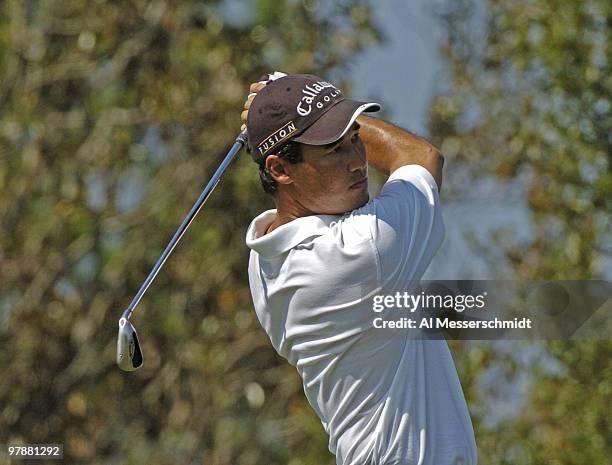 Dean Wilson plays the Magnolia course at Walt Disney World Resort during final-round competition at the Funai Classic, October 24, 2004.