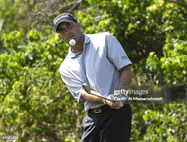 Hank Kuehne plays the Magnolia course at Walt Disney World Resort during final-round competition at the Funai Classic, October 24, 2004.