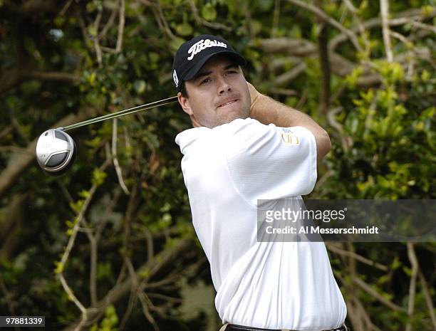 Arron Oberholser plays the Magnolia course at Walt Disney World Resort during final-round competition at the Funai Classic, October 24, 2004.