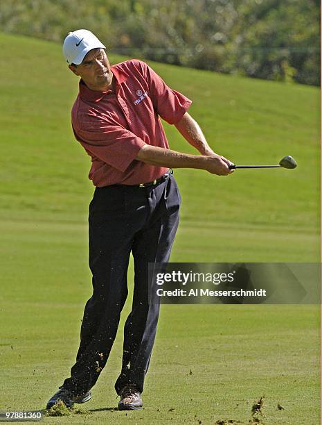 Stephen Ames plays the Magnolia course at Walt Disney World Resort during final-round competition at the Funai Classic, October 24, 2004.