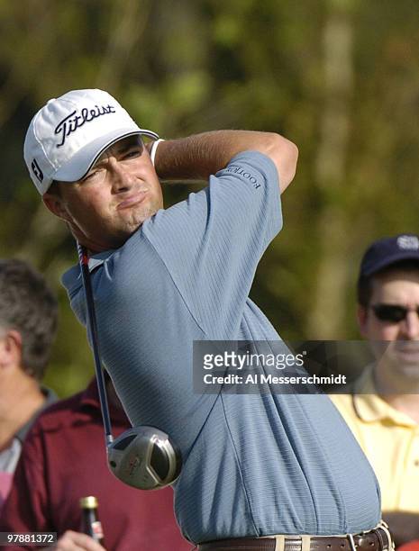 Winner Ryan Palmer plays the Magnolia course at Walt Disney World Resort during final-round competition at the Funai Classic, October 24, 2004.