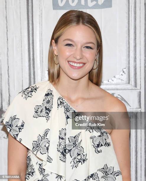 Melissa Benoist visits the Build Series at Build Studio on June 19, 2018 in New York City.