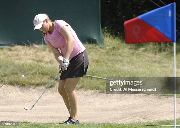 Amanda Blumenherst during a practice round at Newport Country Club, site of the 2006 U. S. Women's Open in Newport, Rhode Island, June 27. 2006