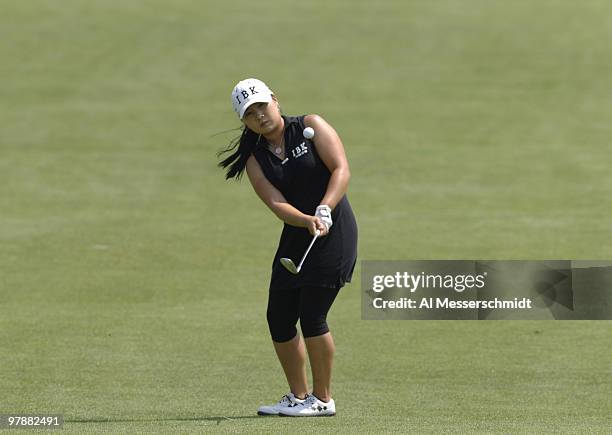 Jeong Jang follows her approach shot on the third hole during the second round of the 2006 U.S. Women's Open at the Newport Country Club in Newport,...