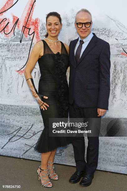 Yana Peel and Hans-Ulrich Obrist attend the Serpentine Summper Party 2018 at The Serpentine Gallery on June 19, 2018 in London, England.