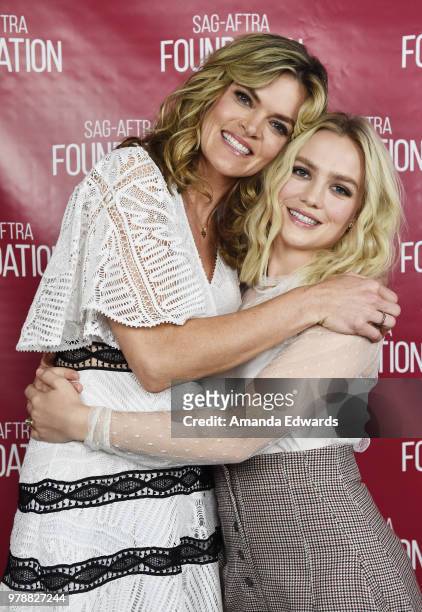 Actresses Missi Pyle and Maddie Hasson attend the SAG-AFTRA Foundation Conversations screening of "Impulse" at the SAG-AFTRA Foundation Screening...