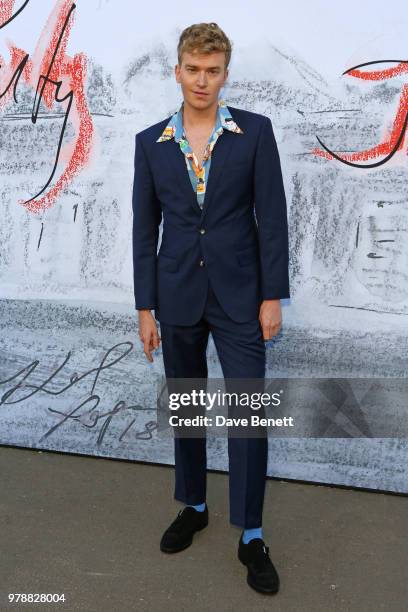Fletcher Cowan attends the Serpentine Summper Party 2018 at The Serpentine Gallery on June 19, 2018 in London, England.