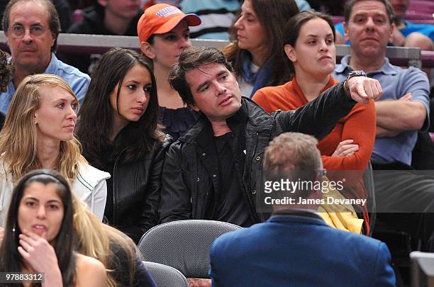 Matthew Settle attends a game between the Philadelphia 76ers and the New York Knicks at Madison Square Garden on March 19, 2010 in New York City.